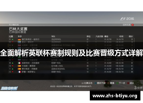 全面解析英联杯赛制规则及比赛晋级方式详解 全面解析英联杯赛制规则及比赛晋级方式详解